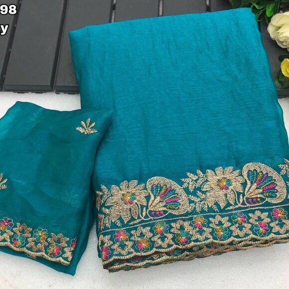 SATIN SAREE - Picture 9 of 12